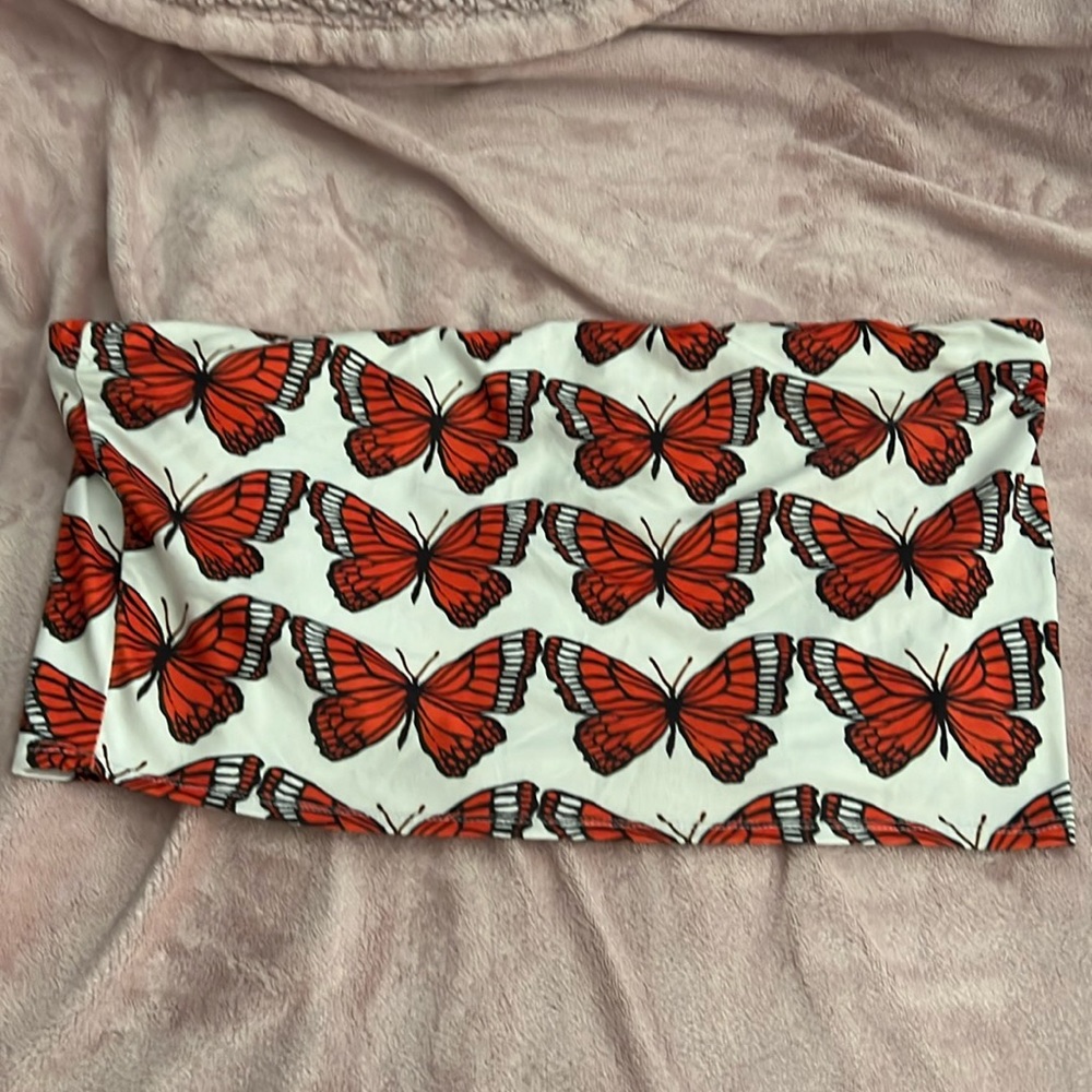Fashion Nova Butterfly Tube Top